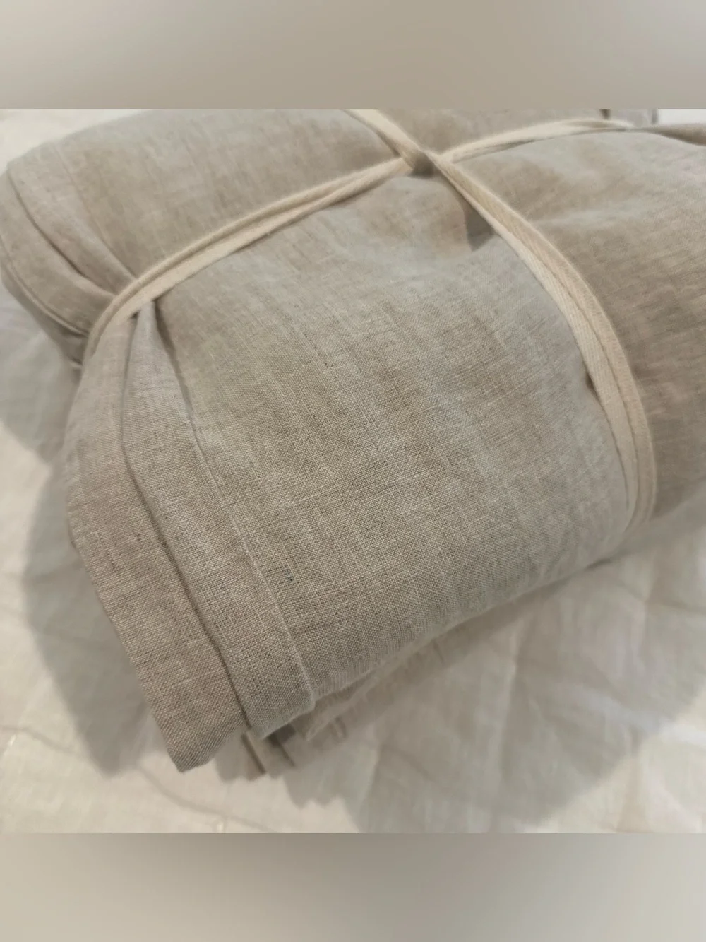 New Quince European Linen Chambray Duvet Cover Set Full/Queen MSRP $204